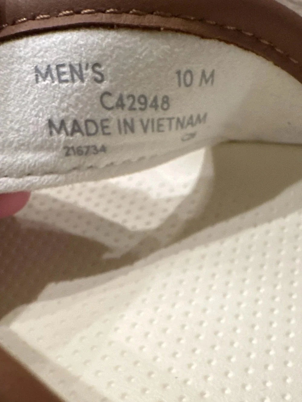 Cole Haan Brown Leather Thong Sandals with White Footbed Size US10